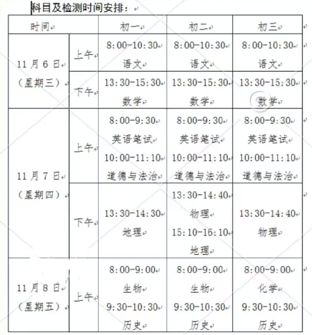 2024北京通州期中考试时间